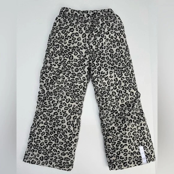 Hanna Anderrson Girls Leopard Print Snow Pants Size 110 (4-6) - Picture 1 of 4